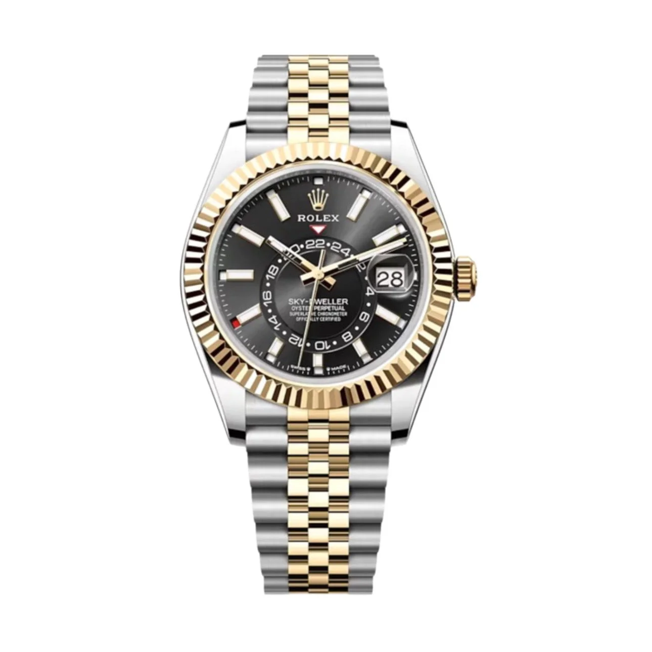 Superclone Rolex Sky-Dweller Bright black Dial 336933 Jubilee