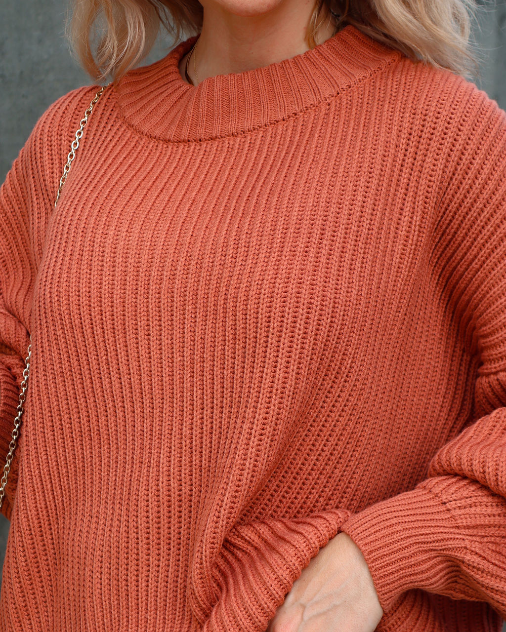 Gwenyth Knit Pullover Sweater - Clay - Se7enfashion