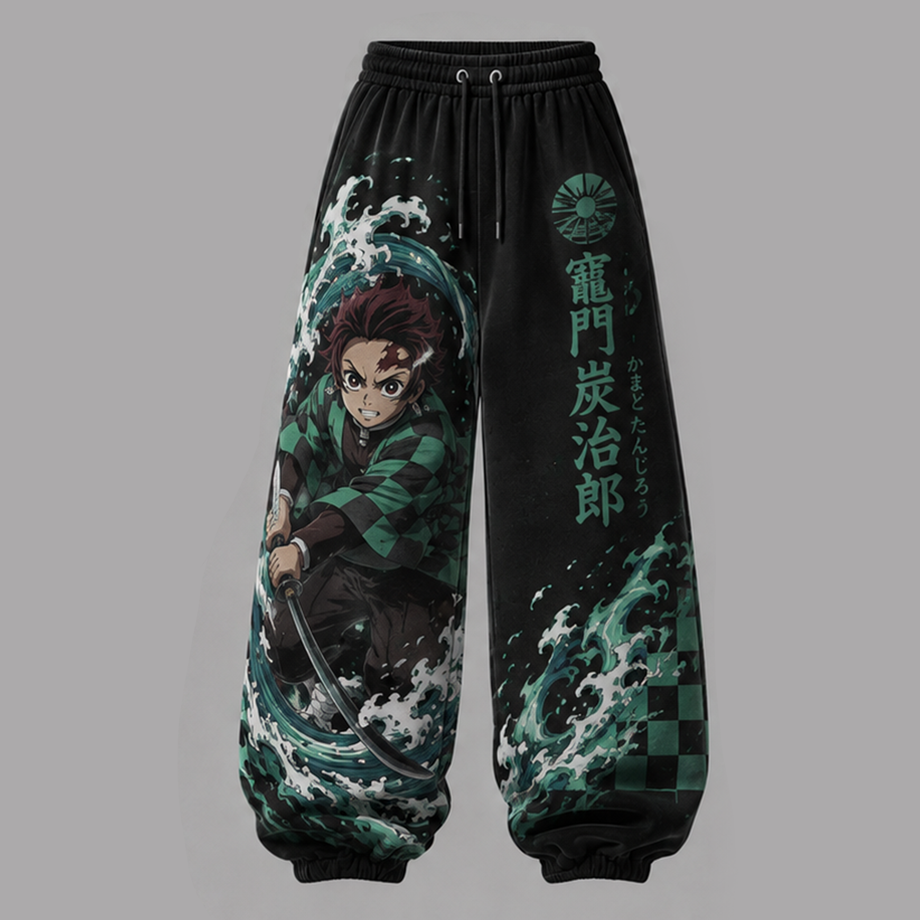Demon Slayer Cropped Long Sleeve Hoodie & High Waist Jogger Pants Two Piece TeeThreads Sustain the Scene with Custom Apparel