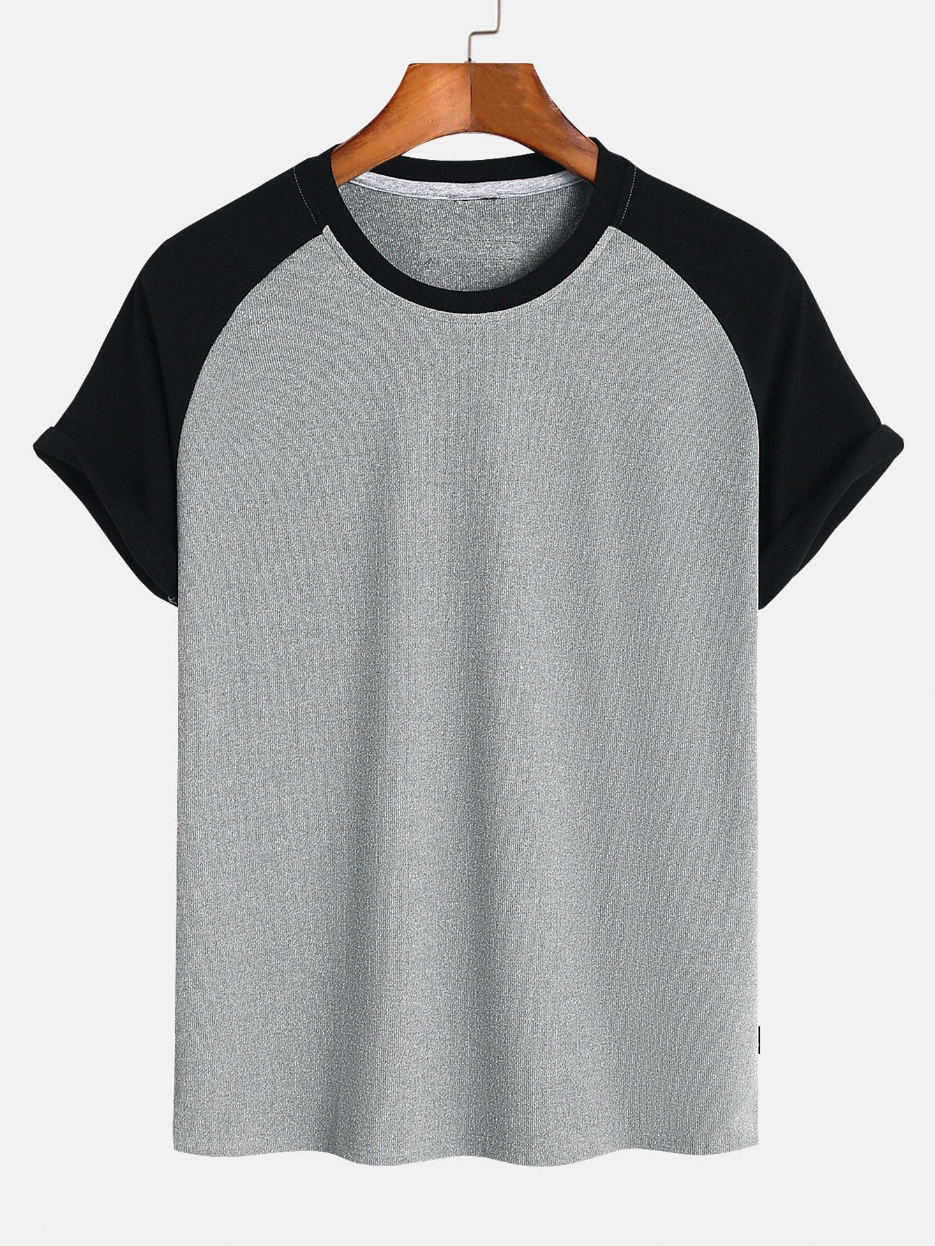 Muscle Fit Paneled Textured T-Shirt