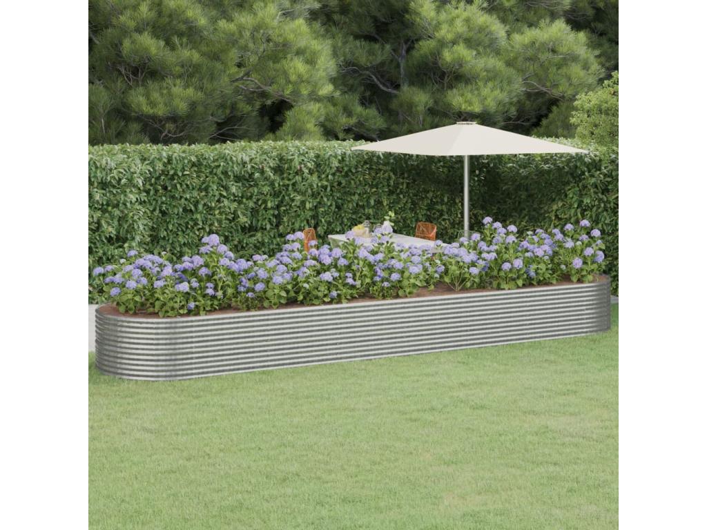 Decoratodo acero recubrimiento polvo plata 584x140x68 cm