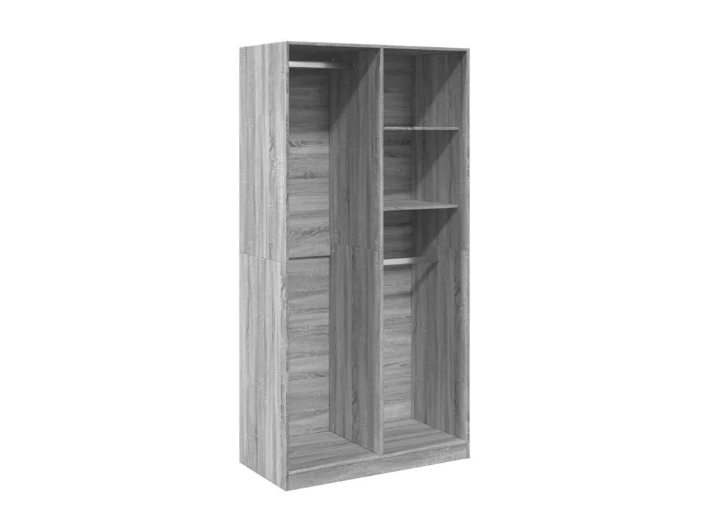 Armario Nidovia contrachapado gris 100 x 50 x 200 cm zlb3710455