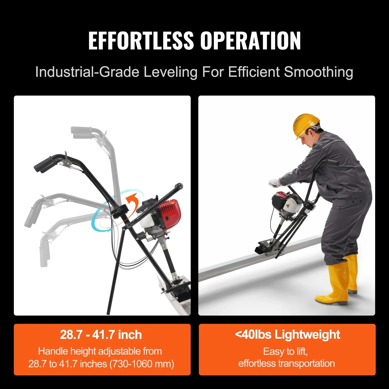 VEVOR Gas Concrete Power Screed With 8ft Aluminum Board - ZPJ-25A-8 - Image 3 VEVOR Gas Concrete Power Screed With 8ft Aluminum Board - ZPJ-25A-8 - Image 3