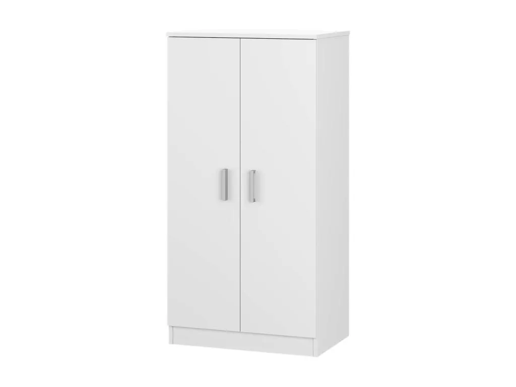 Armario multifunción Banakdecoracion Armario auxiliar de 2 puertas Zapatero bajo con 6 baldas zapatero moderno 55x36h108 cm Blanco YUVF03267