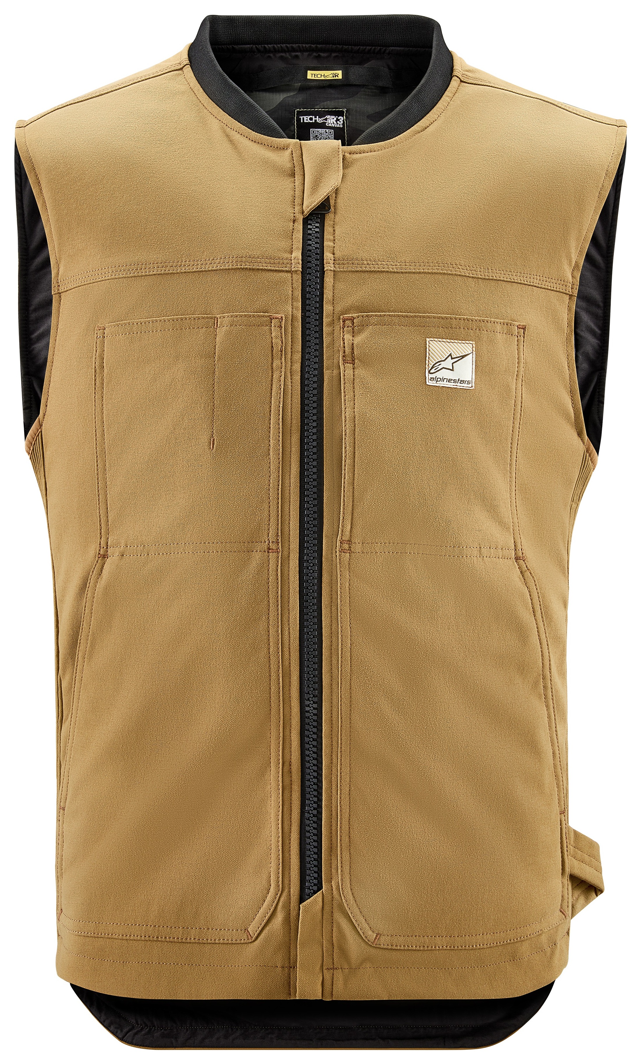 SportsBikeShop Alpinestars Tech-Air 3 Canvas Vest Airbag System Tan / XL [Open Box]