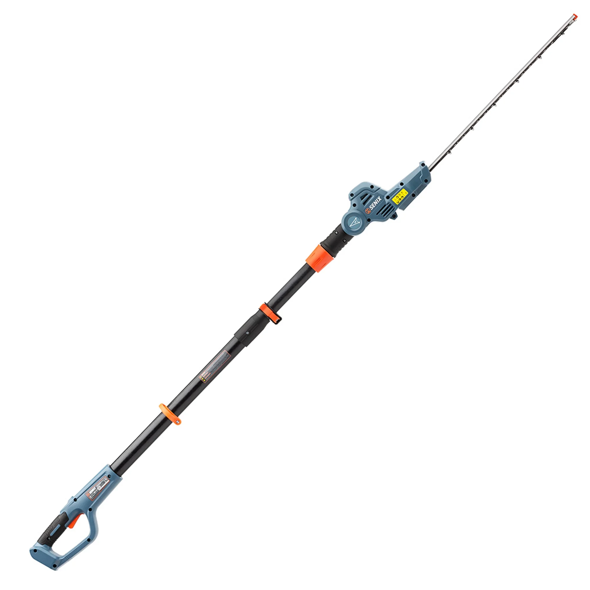 SENIX 20 Volt Max* Cordless Pole Hedge Trimmer 18-Inch Cutting / 21-inch Blade Length with Adjustable Head & Telescoping Shaft, Battery & Charger included, HTPX2-M - Image 17