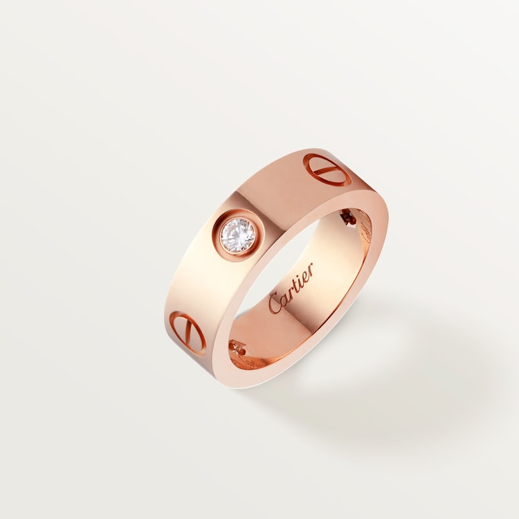 Replicate LOVE ring, classic model, 3 diamonds(1:1 replica) - Original Replica Club