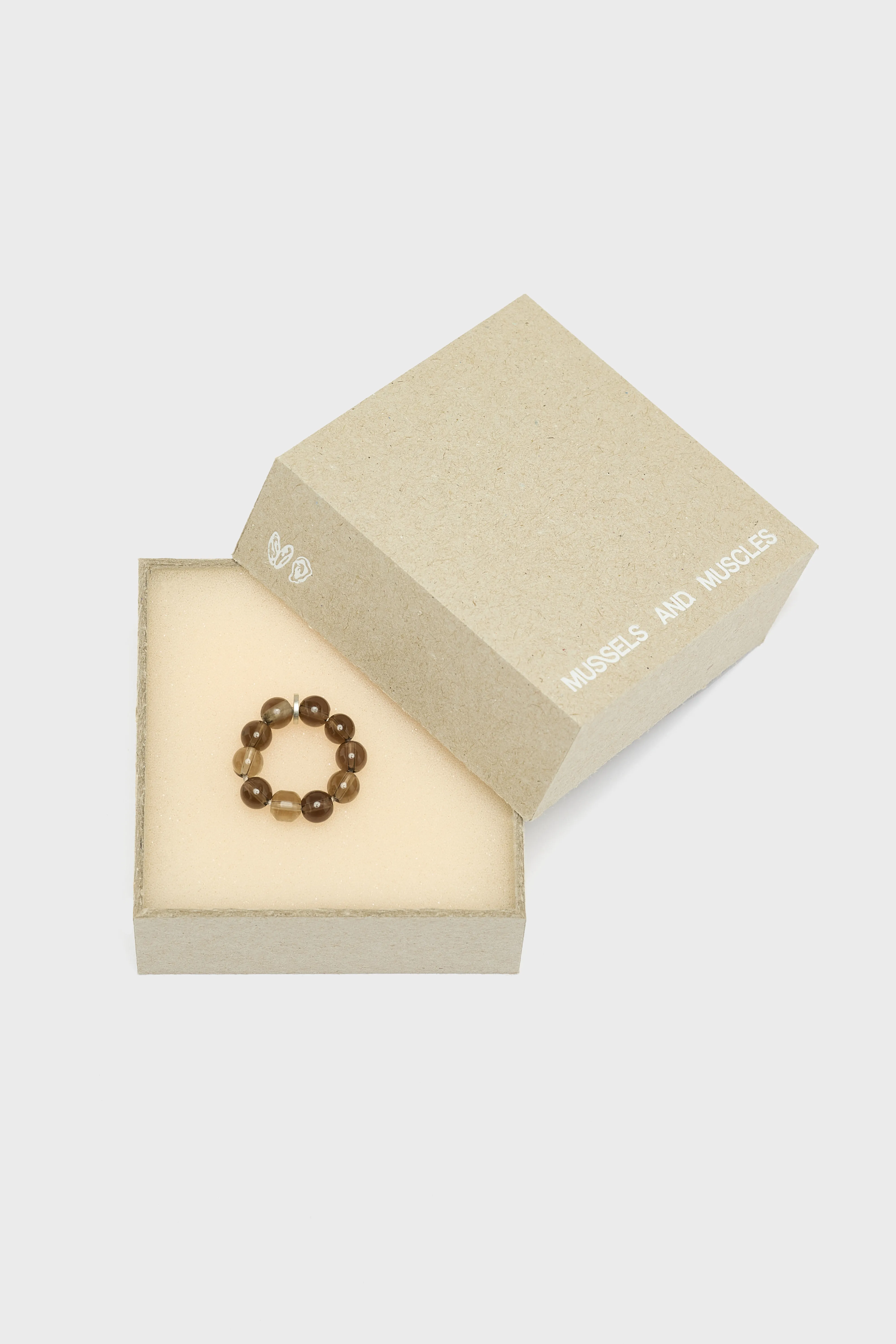 Bellerose Smoky Quartz Spheres Ring  (252 / W / BROWN)
