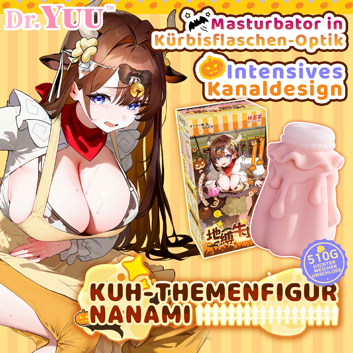Dr.YUU Kürbis-Babyflaschen-Masturbator – 510 g | Versand aus Asien – Lieferzeit ca. 10-18 Werktage - DR.YUU™