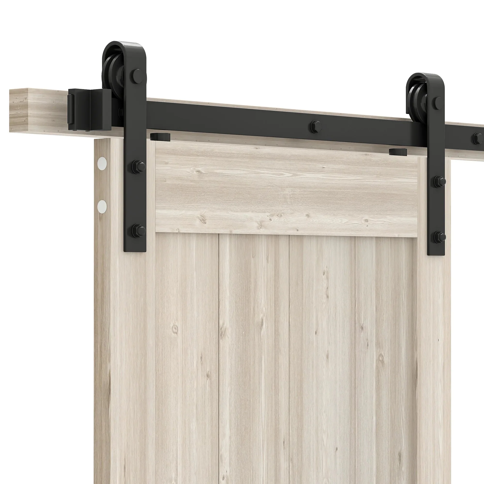 Uforic Sliding Barn Door With Hardware Kit, 48 x 84 in, Gray - Image 18 Uforic Sliding Barn Door With Hardware Kit, 48 x 84 in, Gray - Image 18