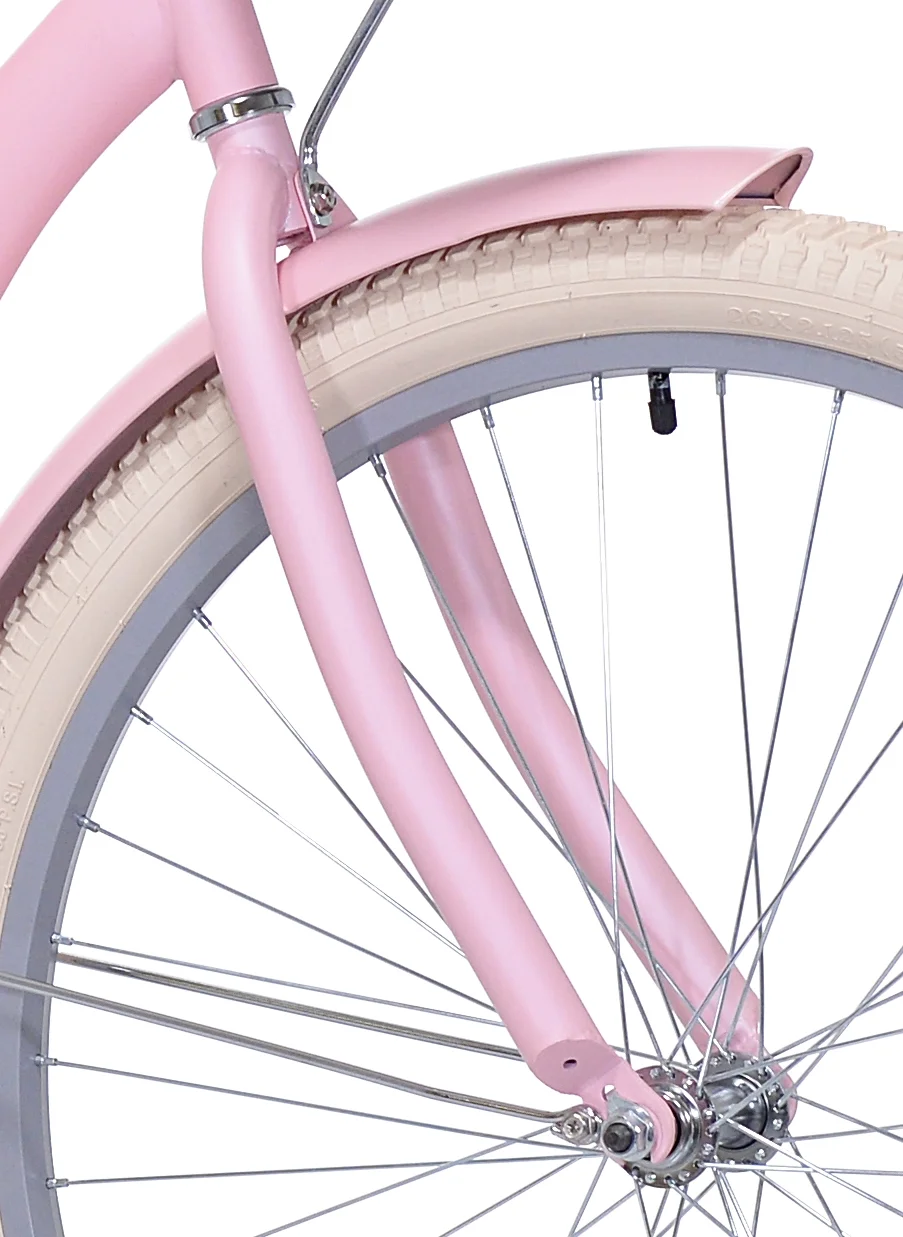 26 In. Charleston Ladies Cruiser Bike, Pink - Image 9