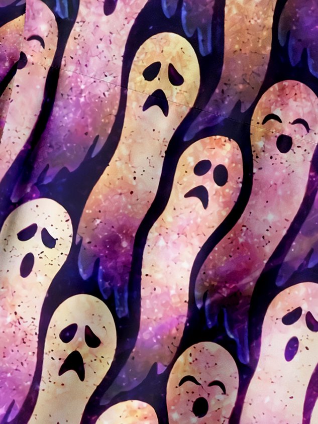 Ghost Chest Pocket Short Sleeves Casual Shirts