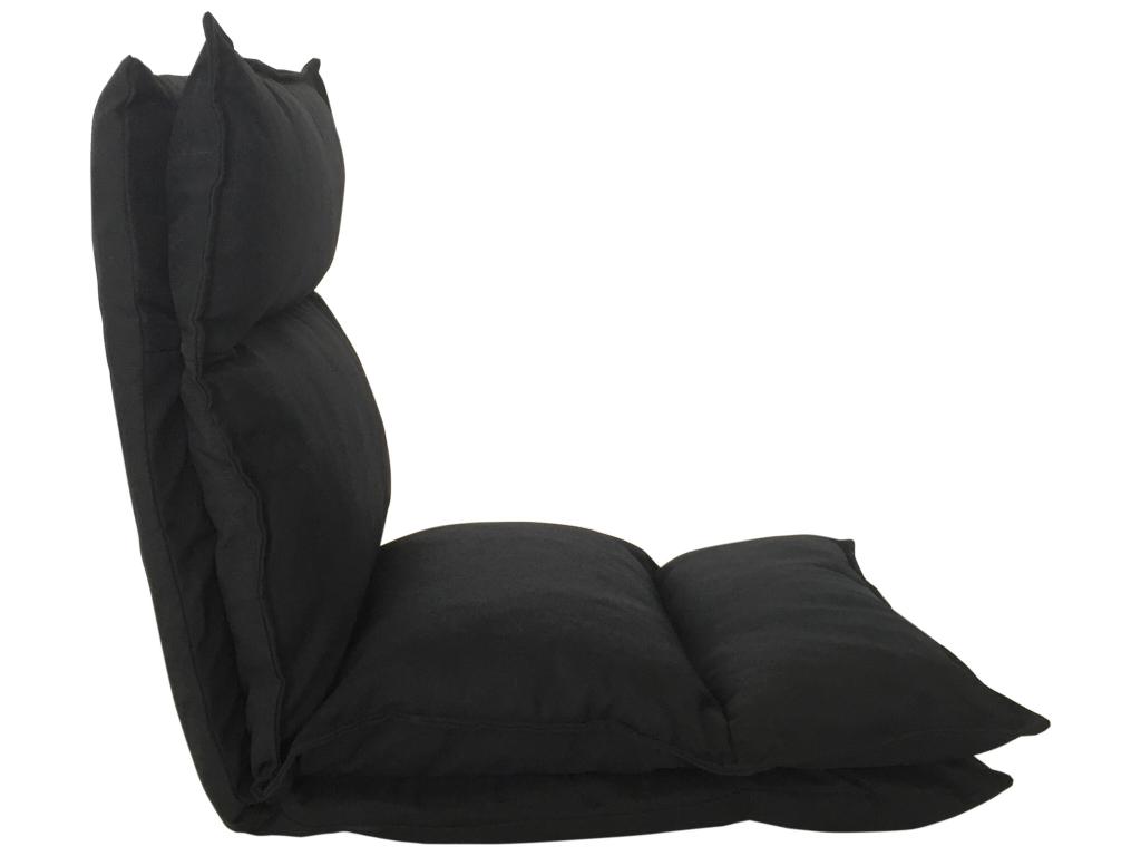 Sillón Meditación Futon Negra Poliéster Plegable 70x56x70