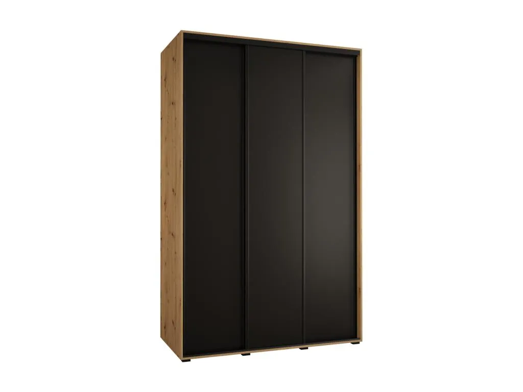ARMARIO Andreuworldcasa 1 DE PUERTAS CORREDERAS 235.2/120/45 3 puertas (Artisan/Negro/Negro)