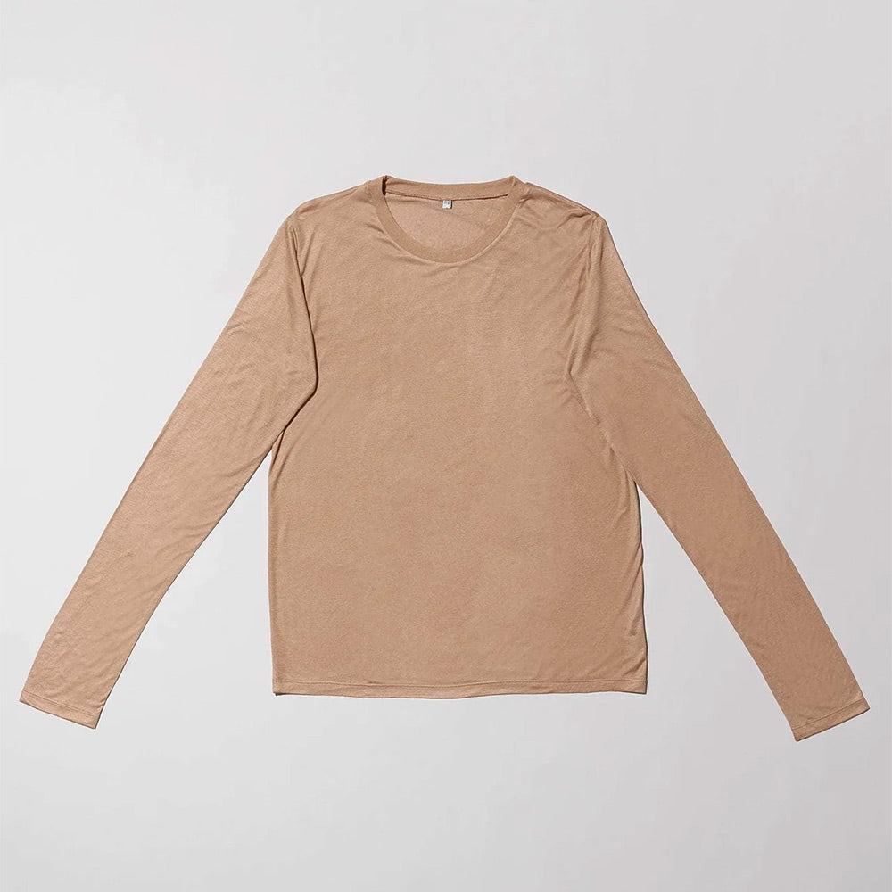 Baserange - T-Shirt manches longues - Marron