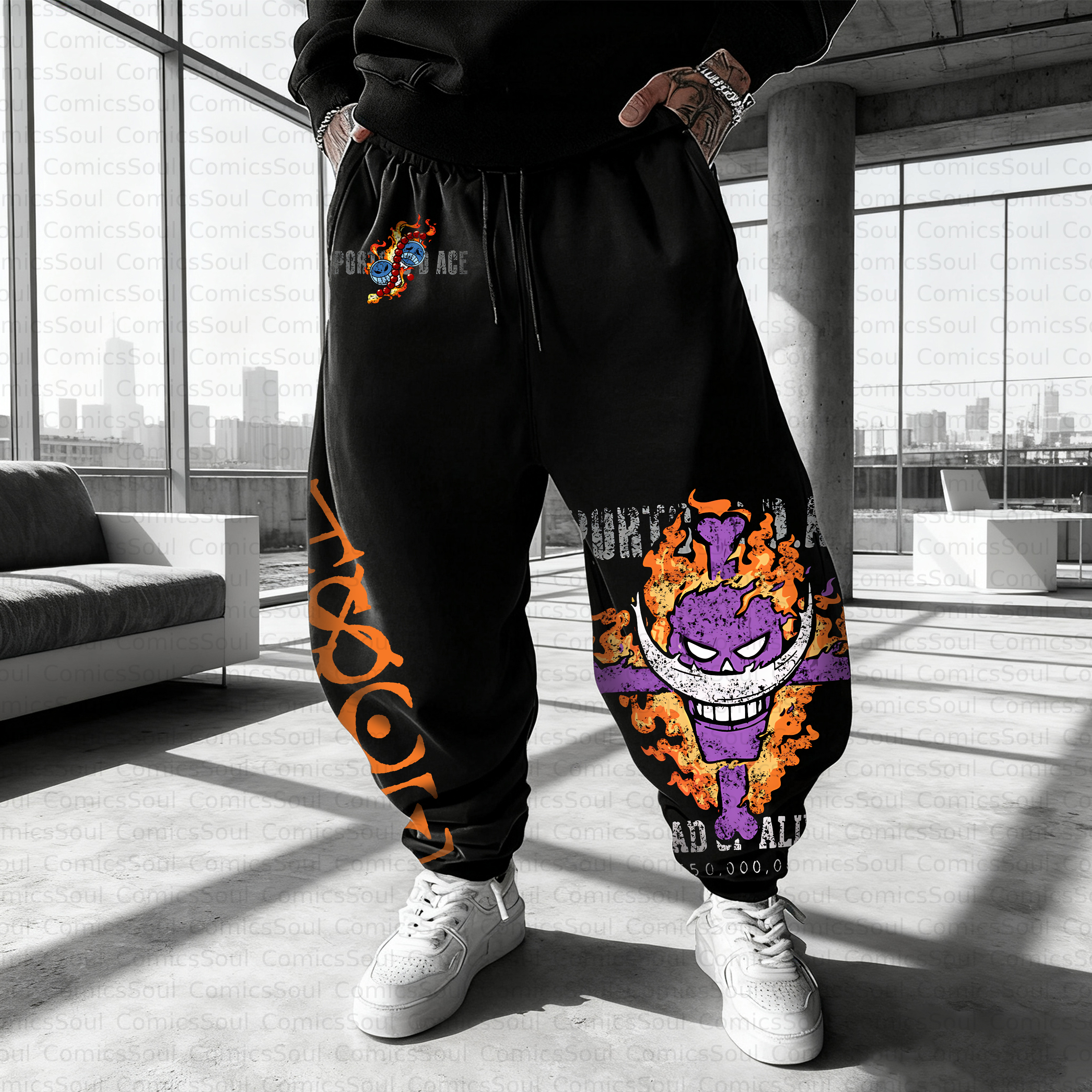 Unisex Casual Anime Streetwear Pant