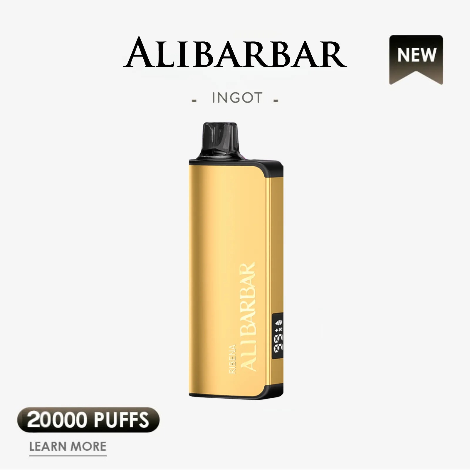 Alibarbar Ingot 20.000 Züge Einweg E-Zigarette (Nikotinfrei 0%) – Smart-LED & 1.1Ω Mesh-Coil