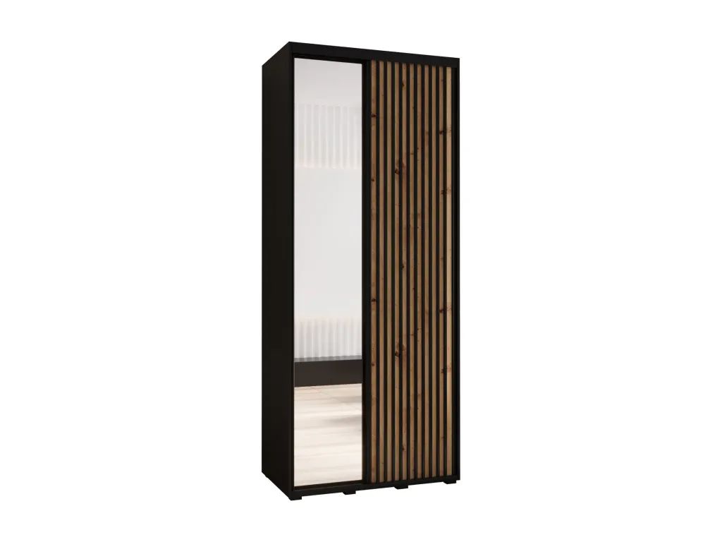 ARMARIO Decocasaes 2 DE PUERTAS CORREDERAS 205.2/100/60 2 puertas (negro/artisan) yrha72888