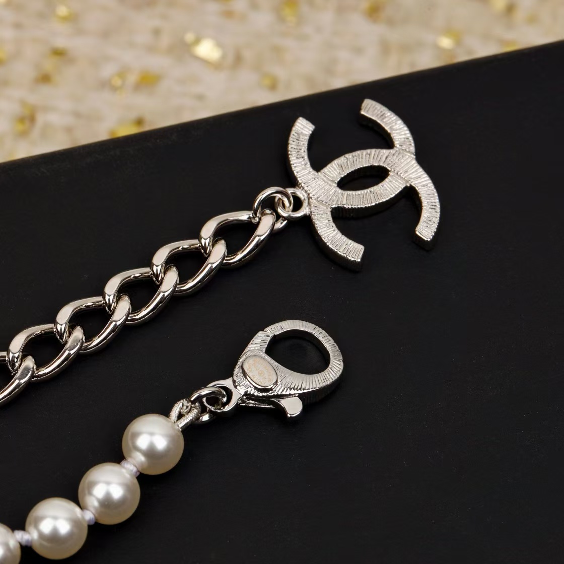 Chanel Black Bow Knot Pendant Necklace - Original Replica Club