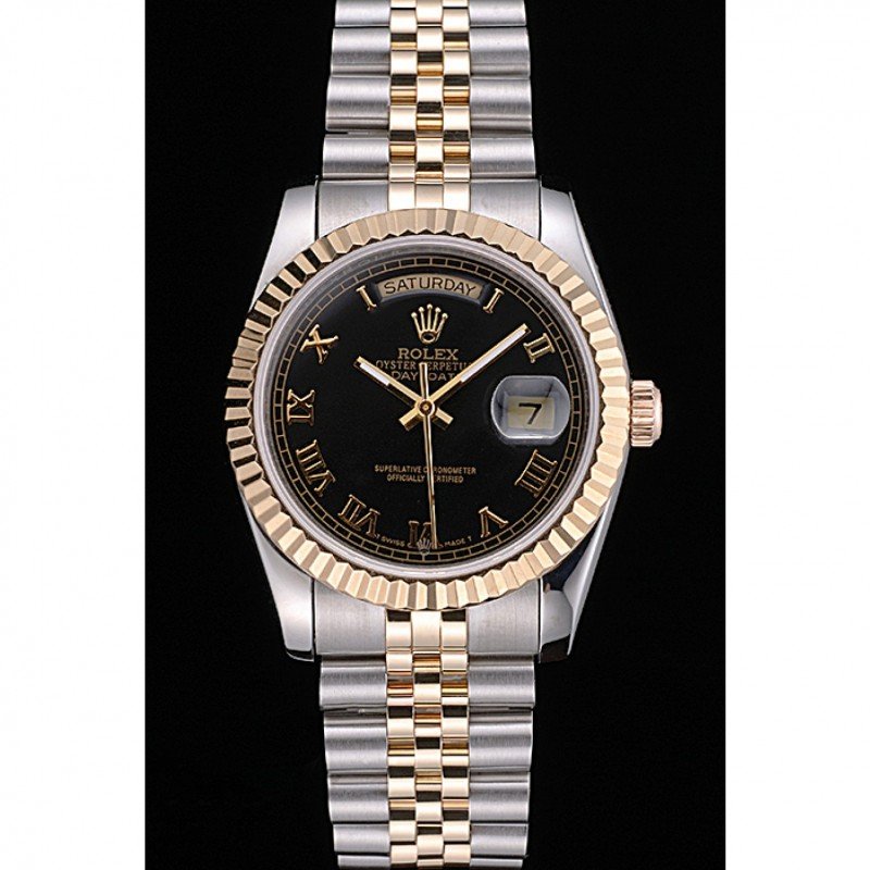 Superclone Rolex Day-Date 36mm Black Dial SRL78
