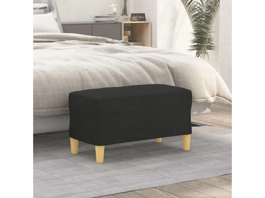 Banco negro en tela 70x35x41 cm diseño minimalista zky3614559