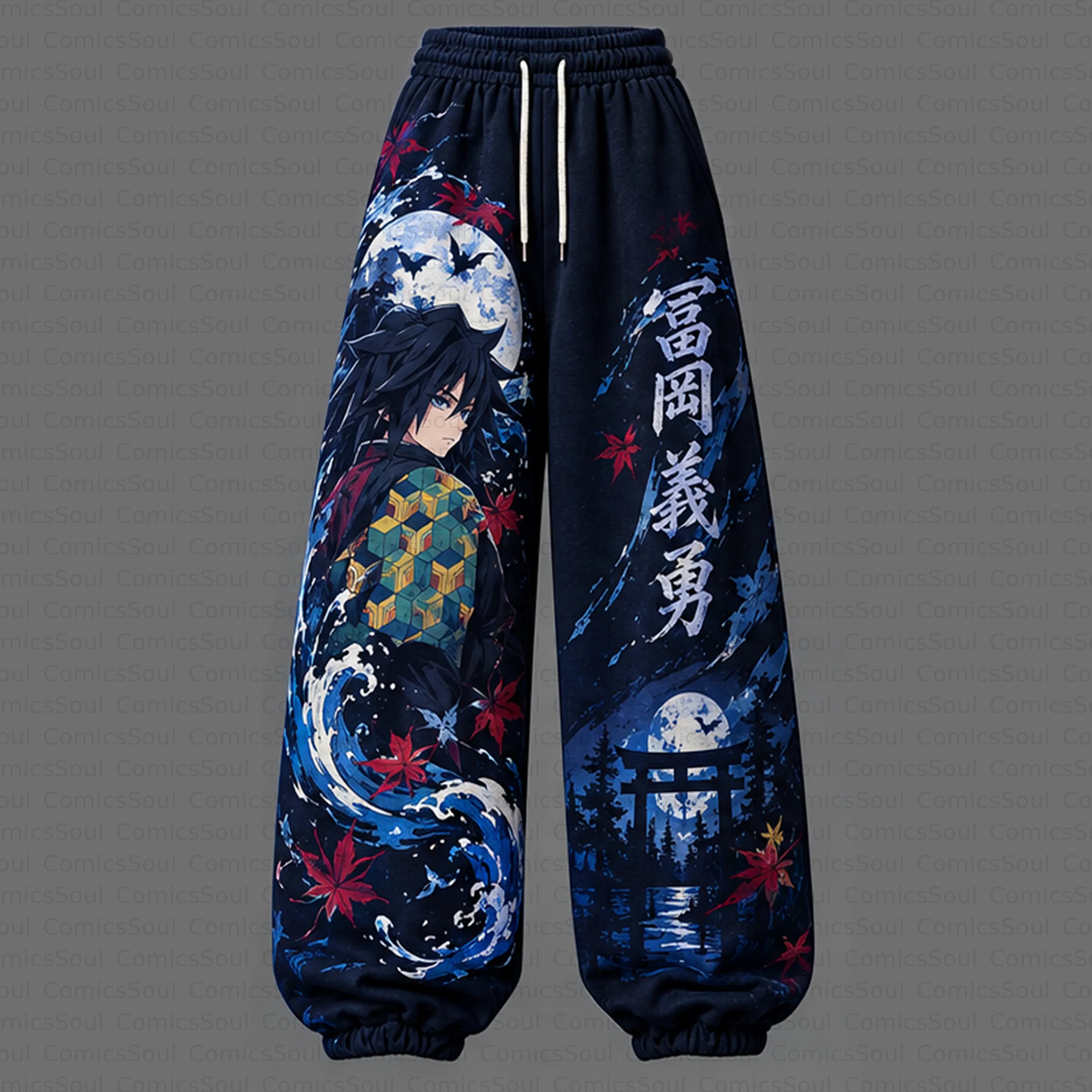 Demon Slayer Cropped Long Sleeve Hoodie & High Waist Jogger Pants Two Piece TeeThreads Sustain the Scene with Custom Apparel