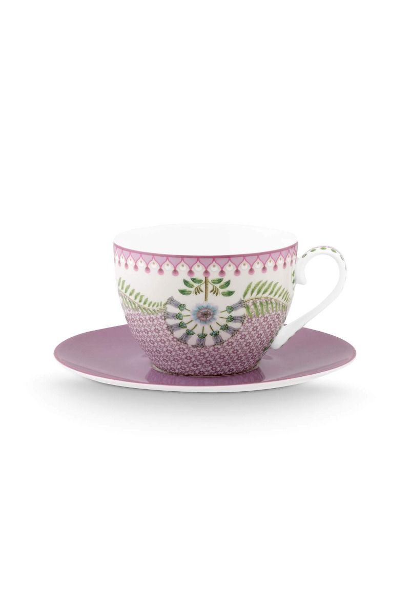 Cup and Saucer Lily&Lotus Tiles Lilac