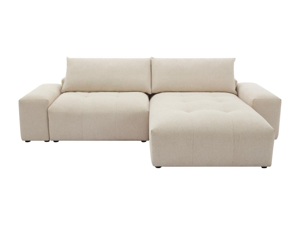 Sofá rinconera reversible - tela beige mélange