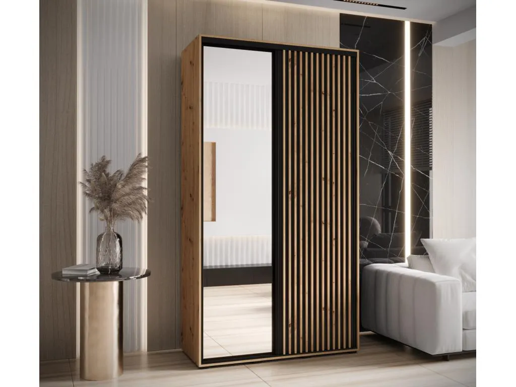 ARMARIO Lluesmahome 2 DE PUERTAS CORREDERAS 235.2/140/45 2 puertas (artisan/negro) 46690PFOJ