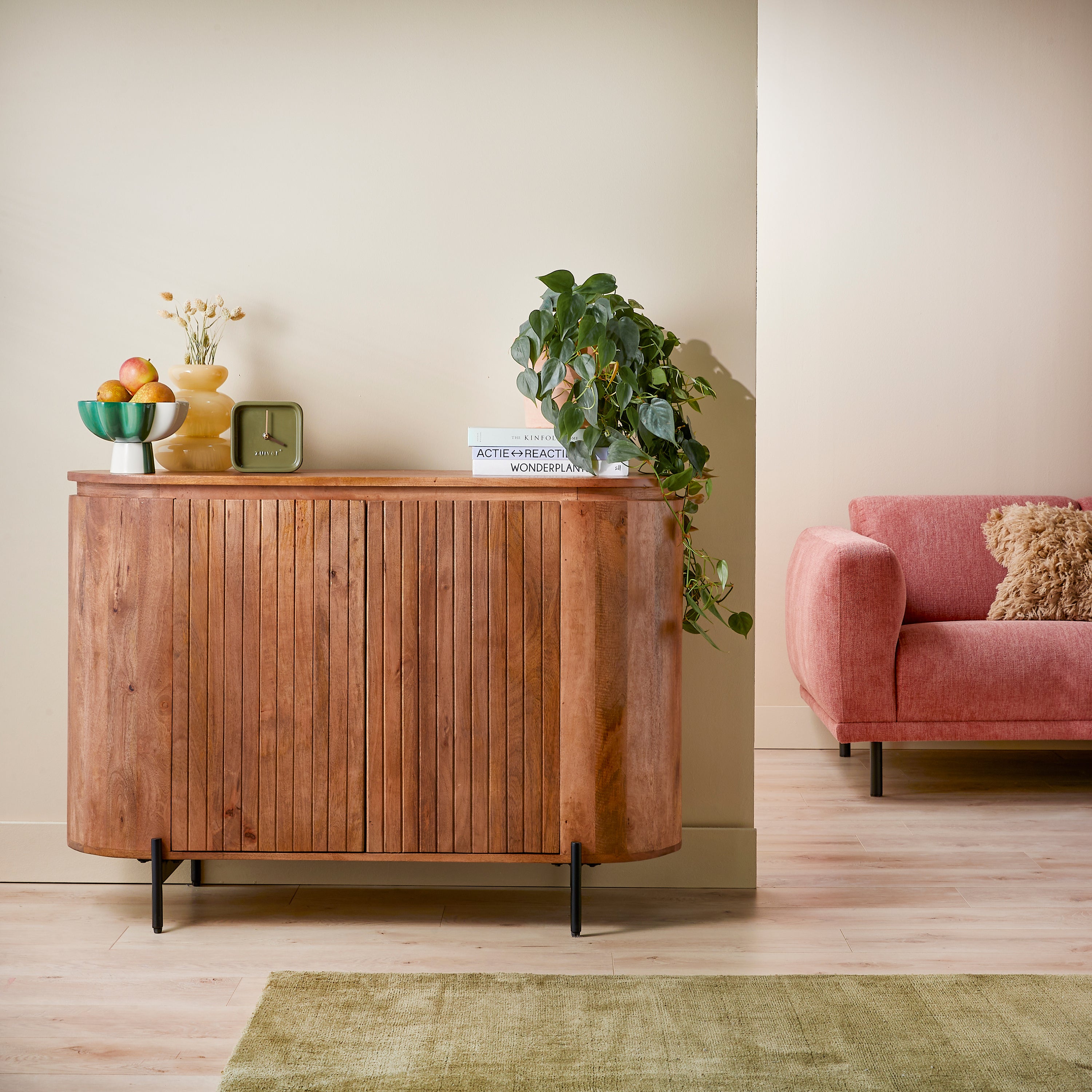 by fonQ Grand Dressoir Lichtbruin Mangohout - B 115 cm