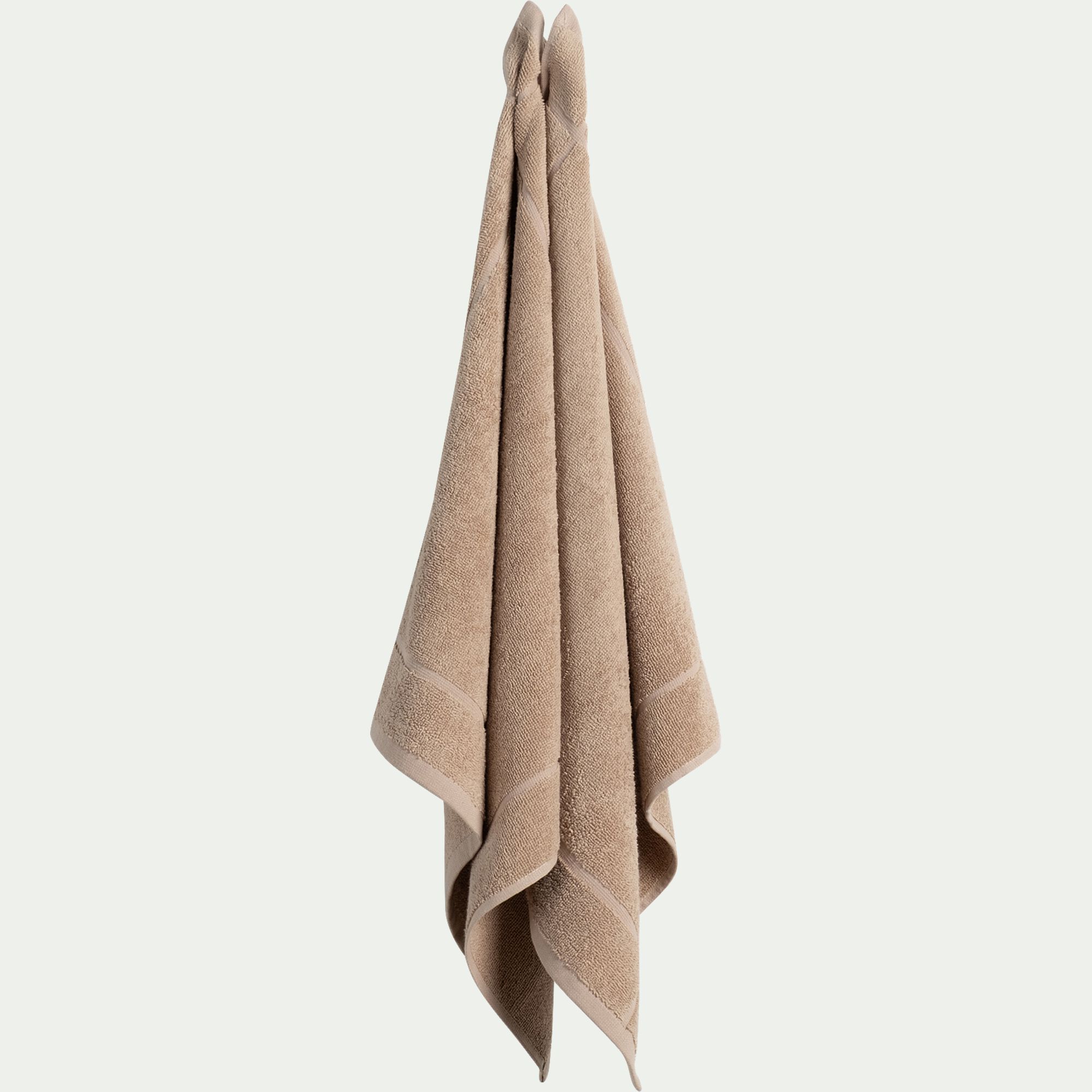 PANISSE - Lot de 2 torchons en coton éponge 50x50cm - beige