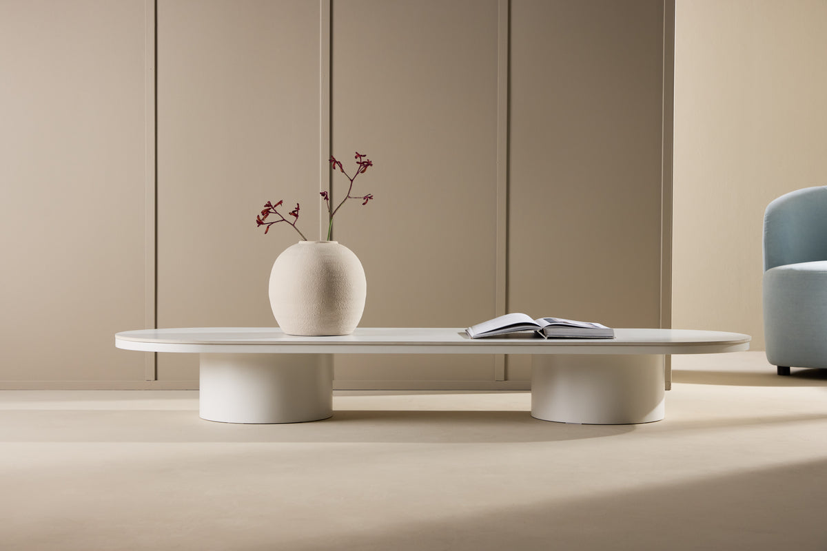 Rebellenclub Mahigan Salontafel - 190 x 60 cm - Creme