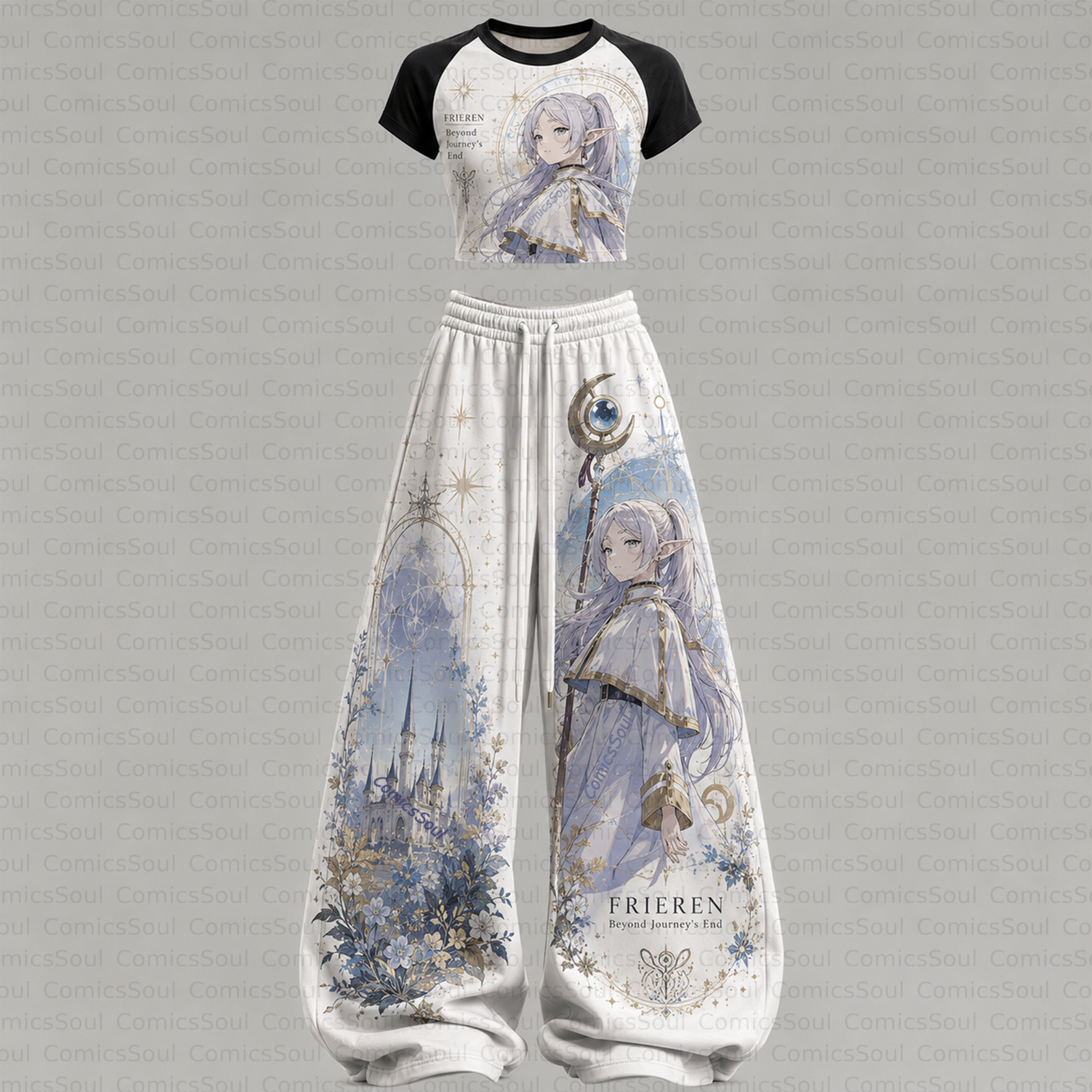 Frieren: Beyond Journey's End T-Shirt & Elasticated Trousers Two-Piece Set