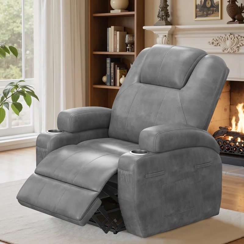 Lacoo power lift electric Massage recliner chair Oversized Single Sofa with Cup Holder for elderly,Black - Image 16