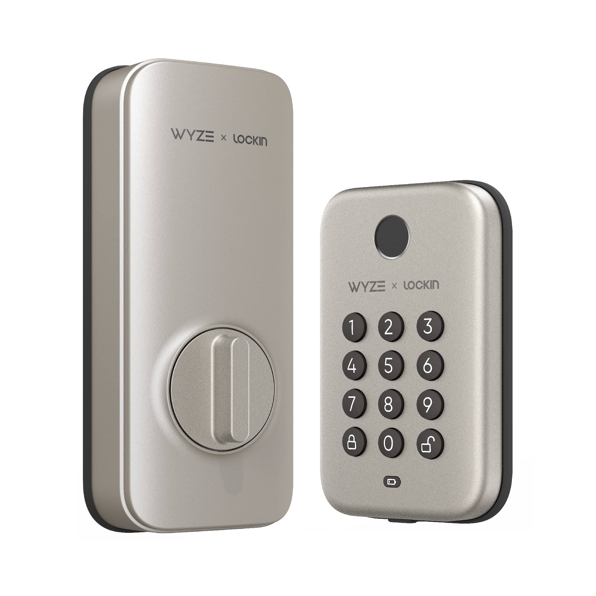Wyze Lock Bolt Fingerprint Keyless Smart Bluetooth Entry Door - Satin Nickel(Satin Nickel)