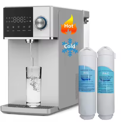 IKT Countertop Hot and Cold Reverse Osmosis Water Dispenser Cooler, Fast Heating, Adjustable Temperature, Dispensing Volume Options