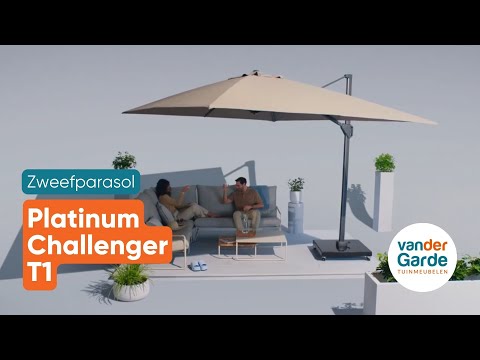 Platinum Challenger Zweefparasol T1 Premium 4x3 m. - Champagne