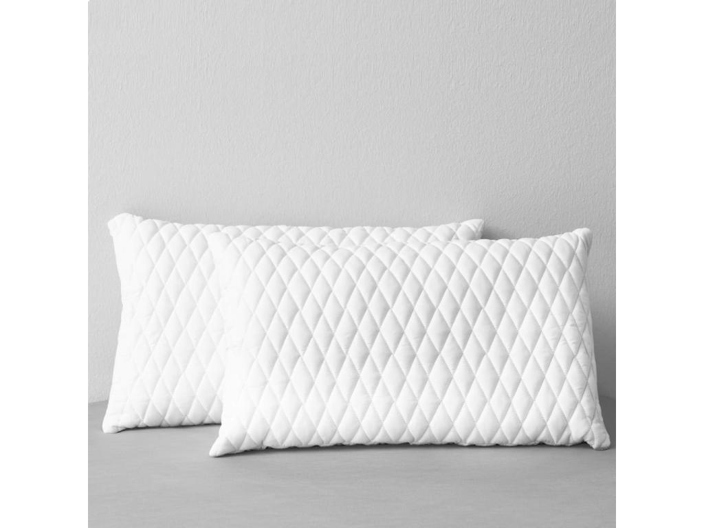 Almohadas 2 unidades de espuma viscoelástica 80x40x14 cm Blanco