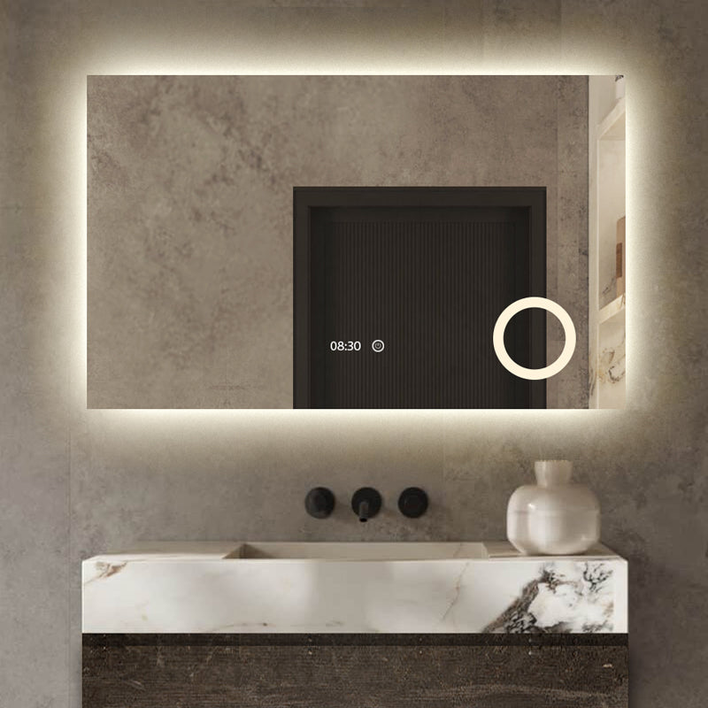 Vtw Living - Badkamerspiegel met LED Verlichting Rechthoek 120 x 80 cm