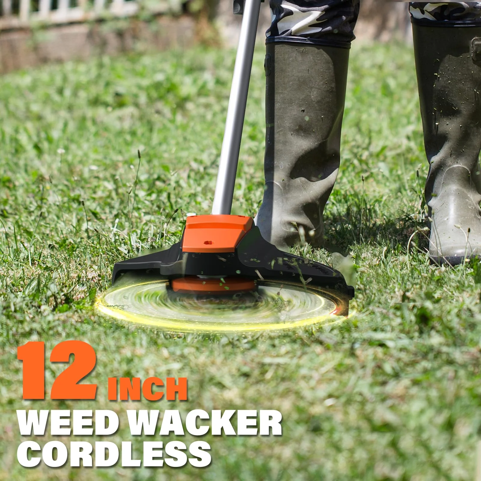 MAXLANDER 40V Cordless Weed Wacker, 4-in-1 Lawn Tool with Hedge Trimmer, 8-inch Pole Saw & Brush Cutter, 2×20V 4Ah Batteries & Charger Included - Image 4