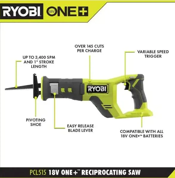 Ryobi 18v Reciprocating Saw - Image 2