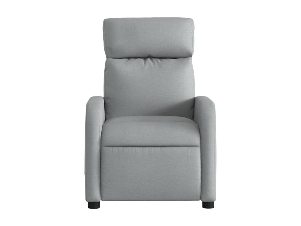 Sillón reclinable de masaje de tela gris claro