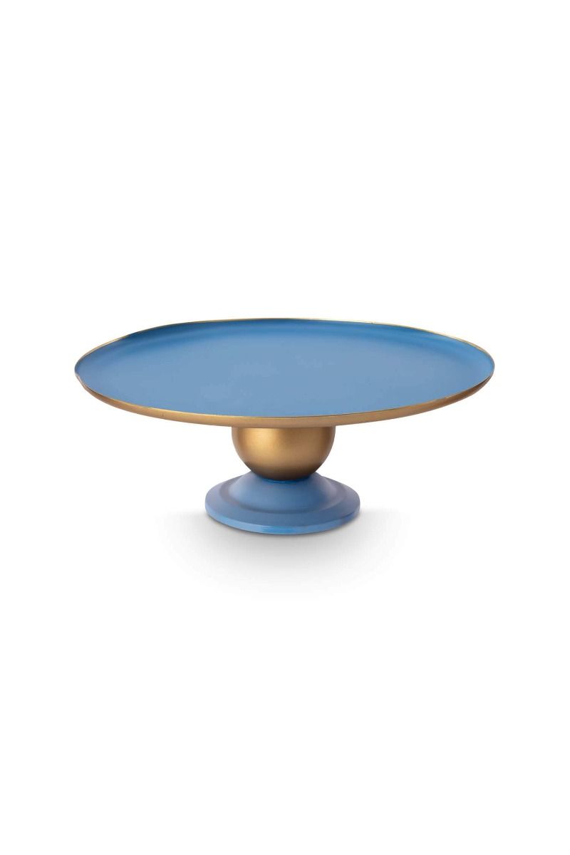 Tray Metal Sphere Light Blue/Gold