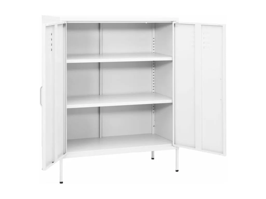 Armario almacenamiento acero blanco 80x35x101.5 cm