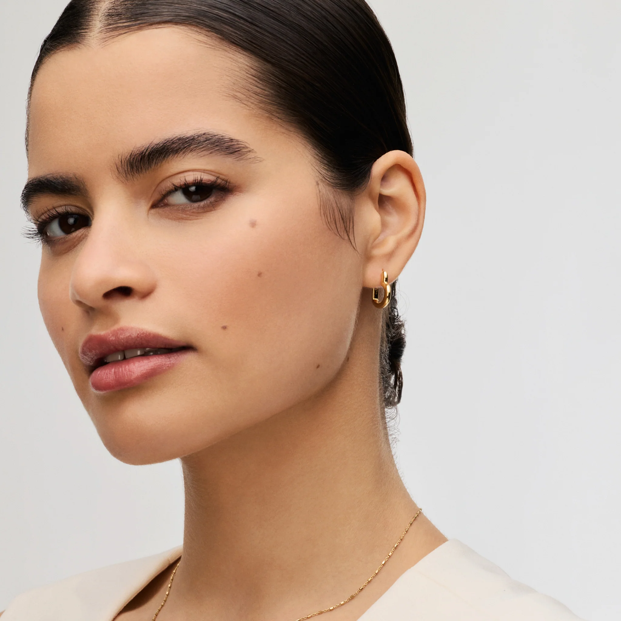 Heart Huggie Hoop Earrings