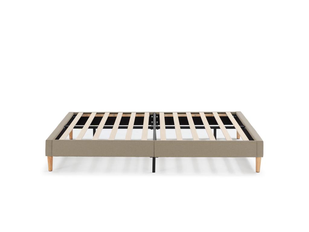 Base tapizada + Cabecero Aura 150x190 cm Beige