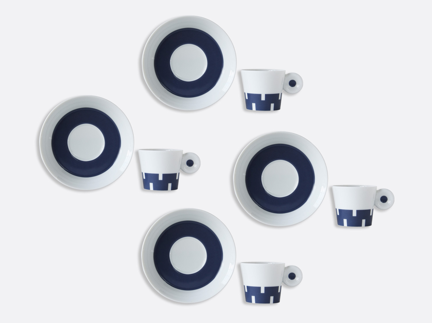 Coffret de tasses et soucoupes expresso Cortes ardoise 4 cl
