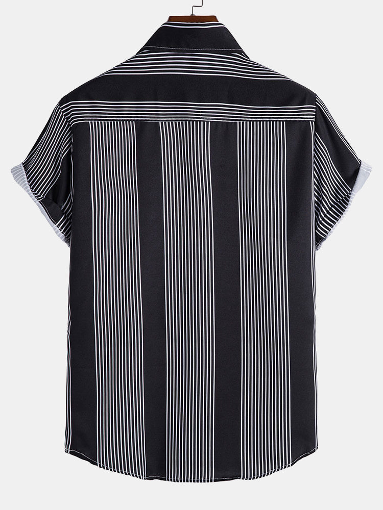 Irregular Casual Stripes Shirts