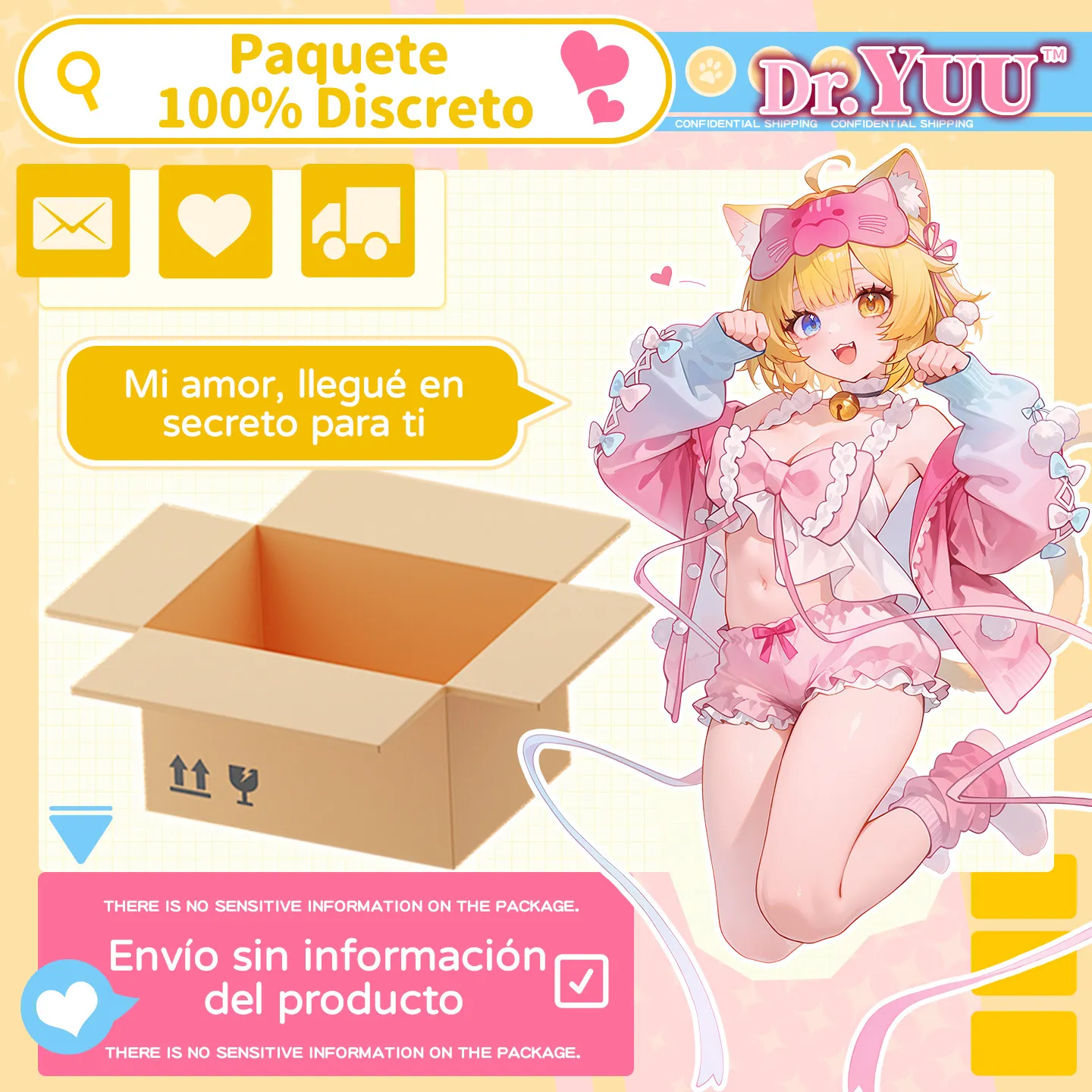Envío 100% discreto y empaque privado para el masturbador oral de súcubo de Dr.YUU