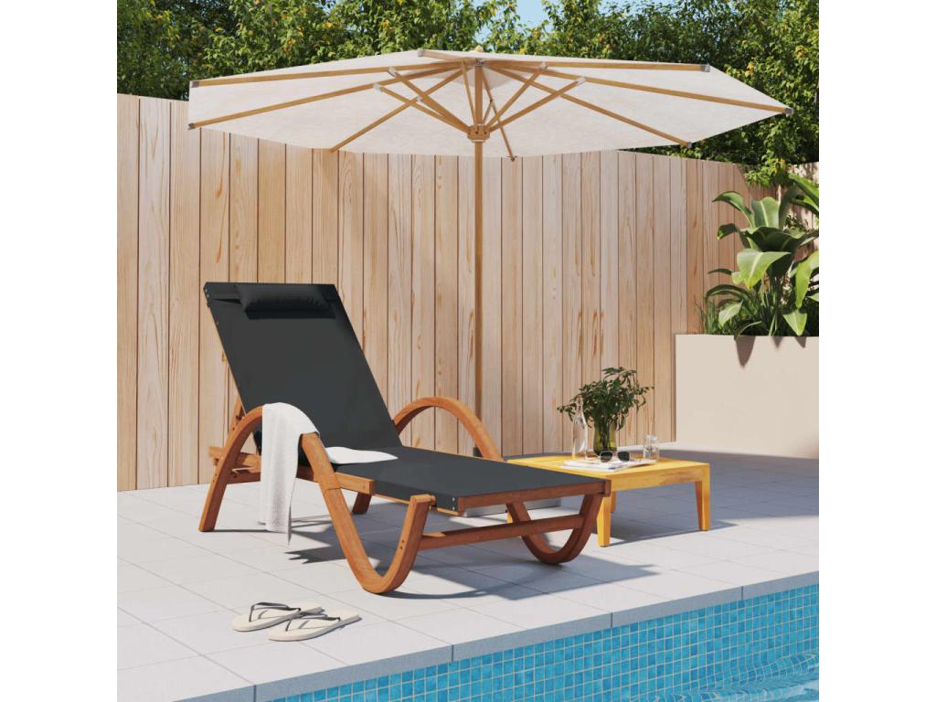 Sillón con cojín de textileno gris/madera maciza de álamo